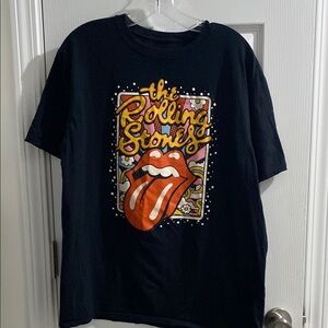Rolling Stones Black and Orange Short Sleeve Tee